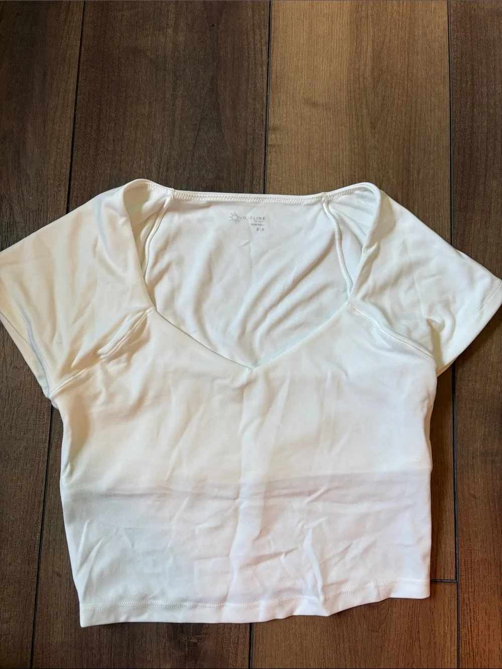 Aerie White V-Neck Women's Crop Top - Picture 1 of 4